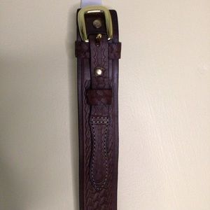 GUIDE GEAR TOOLED LEATHER BELT SZ 46